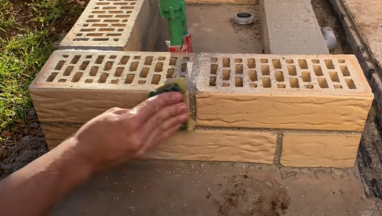 outdoor diy sink mortar joints
