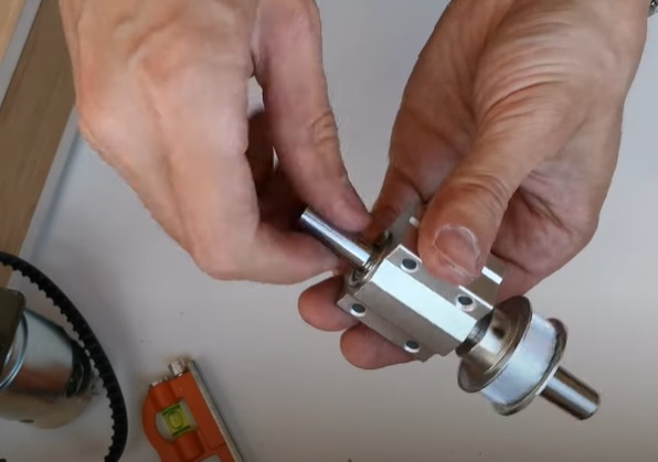 diy miter saw blade mounting axle