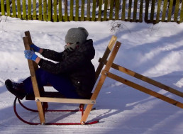 DIY Project Turns Sled Into a Snow 'Boat' That You Can Row
