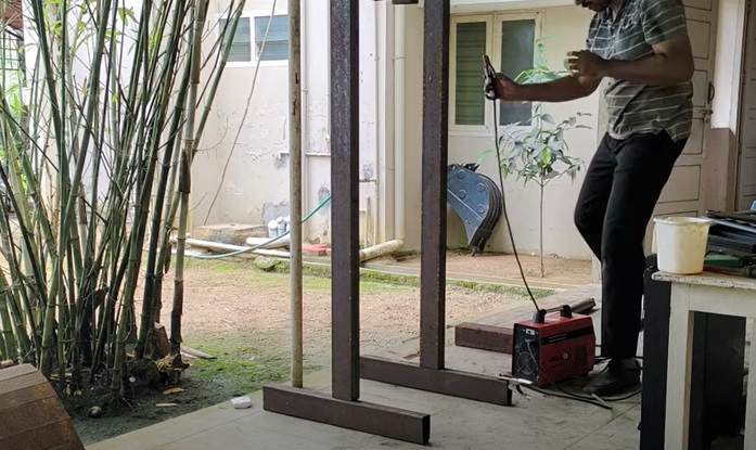 diy wood splitter weld frame