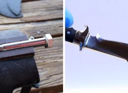 This Guy Turns a Stainless Steel Bolt into a Hunting Knife