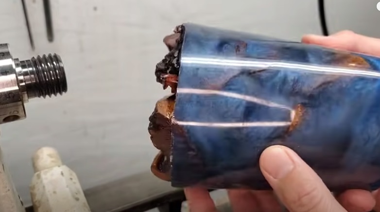 diy driftwood vase epoxy block