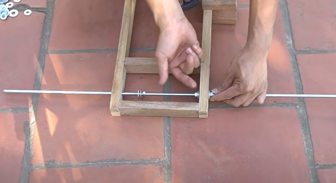 diy canal waterwheel axle