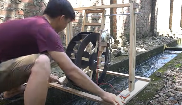 diy waterwheel test