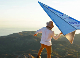 YouTuber Builds a Giant Foam Paper Airplane and Tests It Off a Huge Mountain
