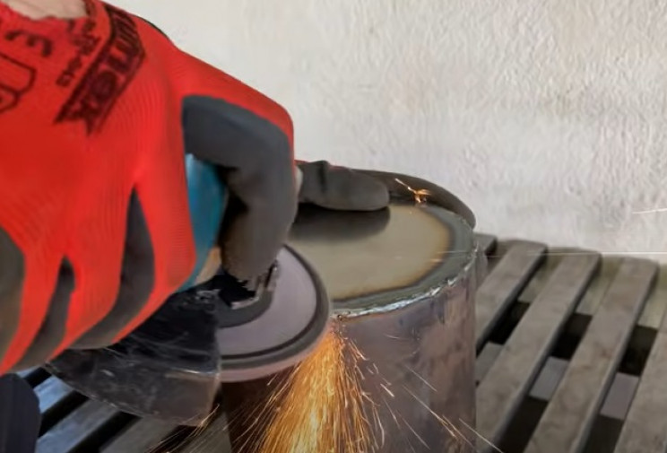 diy outdoor grill clean weld