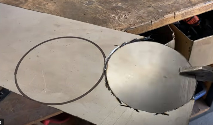 diy outdoor grill cut circles