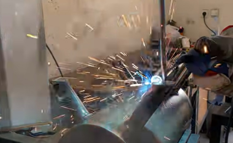 diy outdoor grill weld leg caps