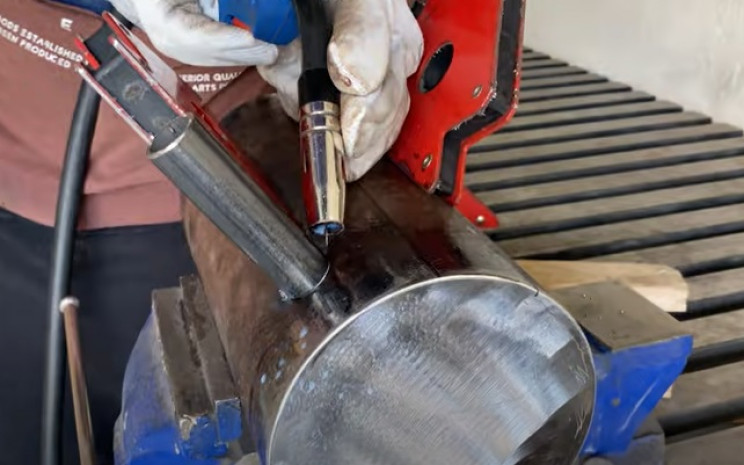 diy outdoor grill weld small pipe