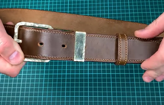 diy leather belt complete