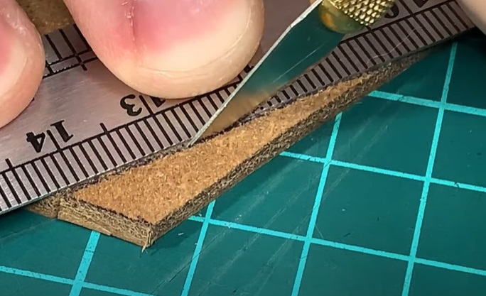diy leather belt cut taper