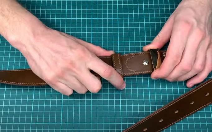 diy leather belt leather loop