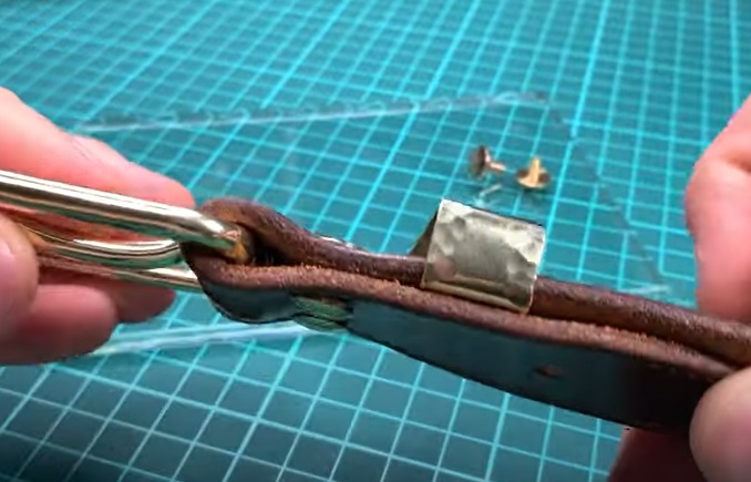 diy leather belt metal bar
