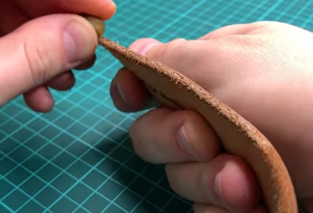 diy leather belt rub edges