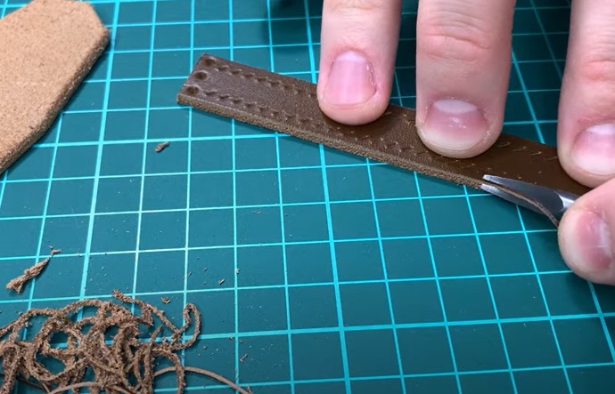 diy leather belt trim loop