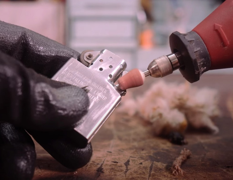 zippo lighter inner case sanding