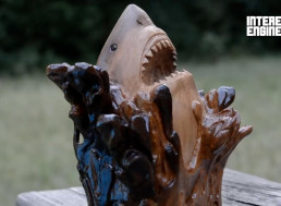 How to Power Carve a Shark out of Walnut