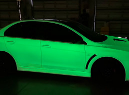 Spraying a Car in World's Brightest Glow-In-The-Dark Paint