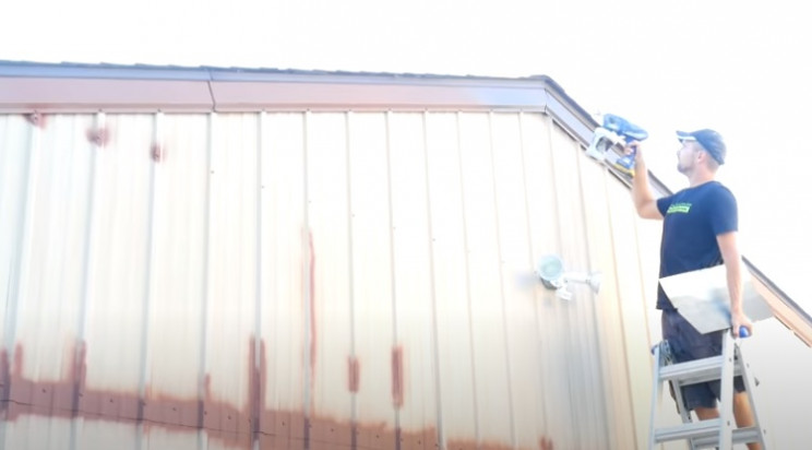 diy spray paint building trims