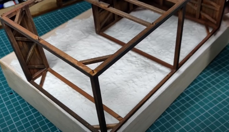 diy zombie diorama add barn to base