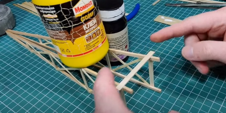 diy zombie diorama connect windmill halves