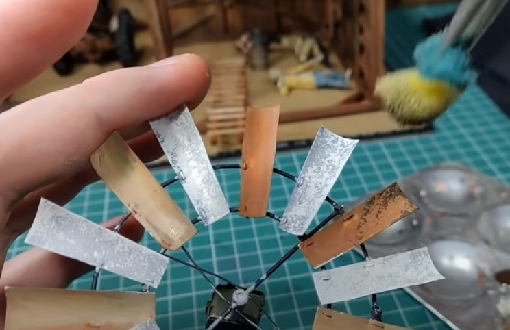diy zombie diorama paint blades