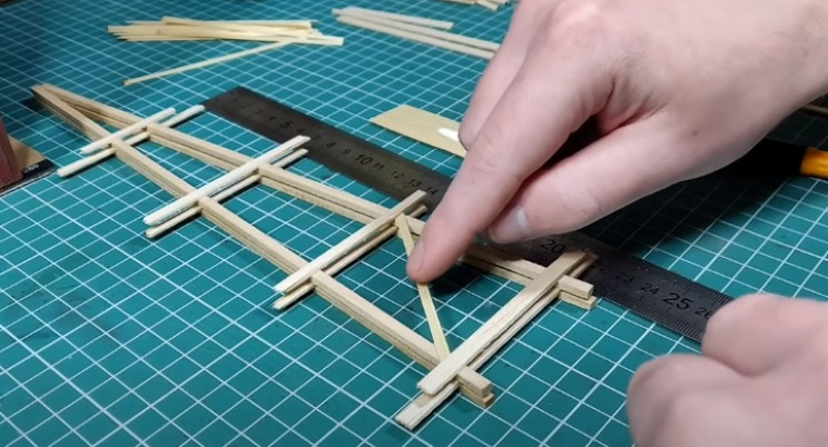 diy zombie diorama veneer diagonals