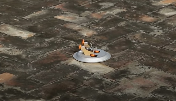 diy hovercraft in action