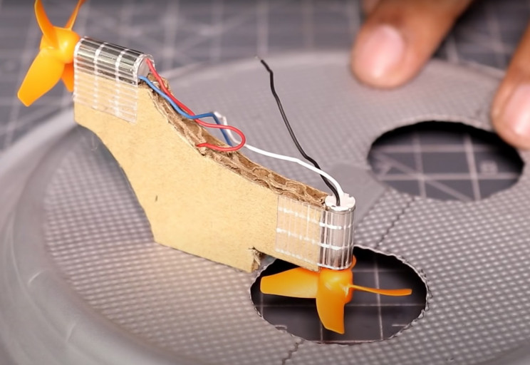 diy hovercraft motors to plate