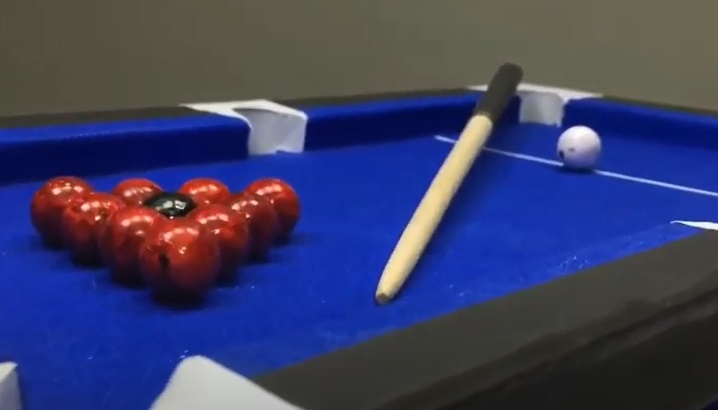 cardboard pool table cue