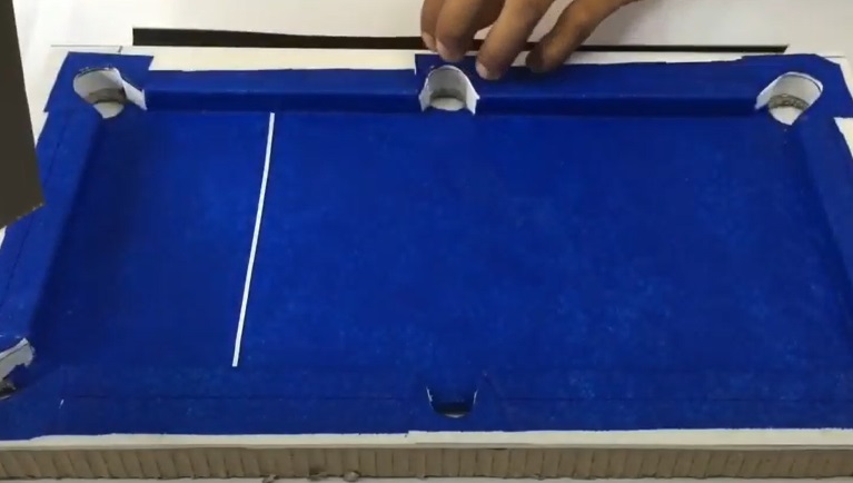 diy cardboard pool table felt complete