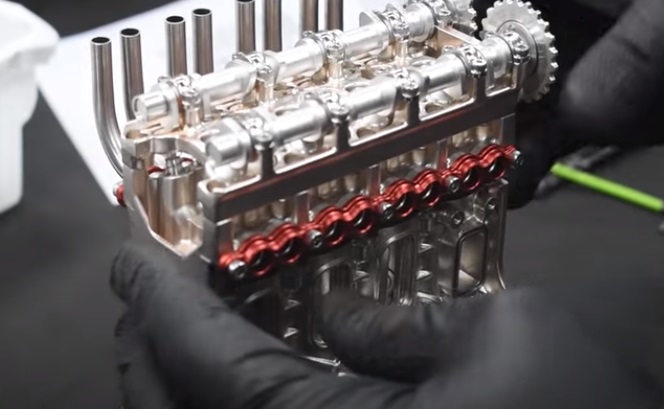 v4 engine camshaft to engine block