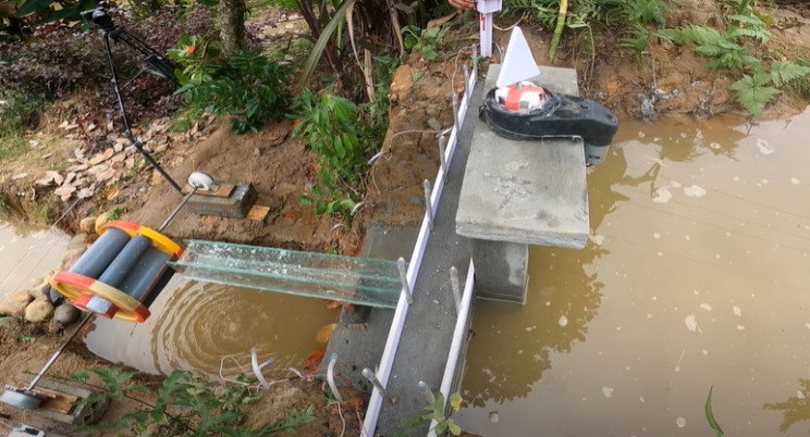 diy mini dam complete