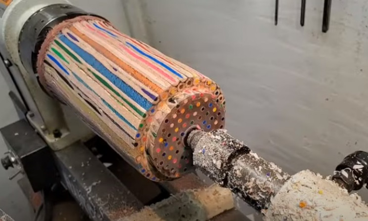 diy pencil vase stepped base