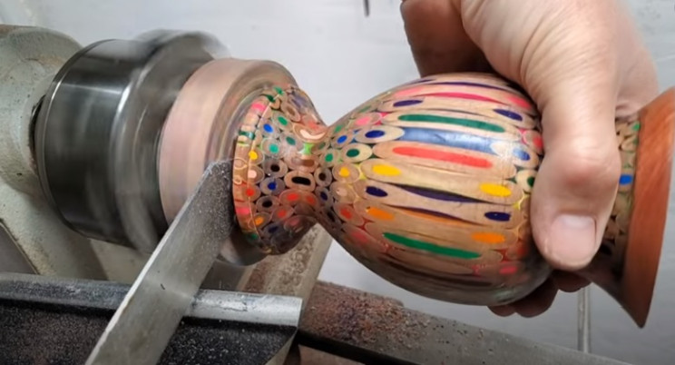 diy pencil vase cut off