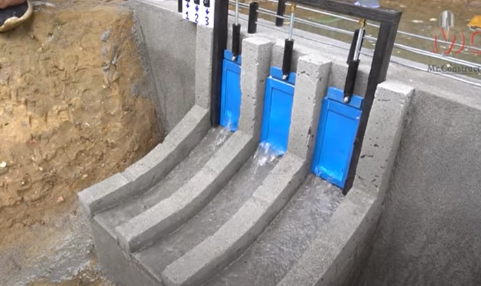 3 sluice mini dam complete