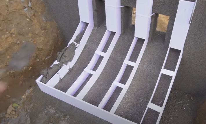 diy mini dam sluice walls
