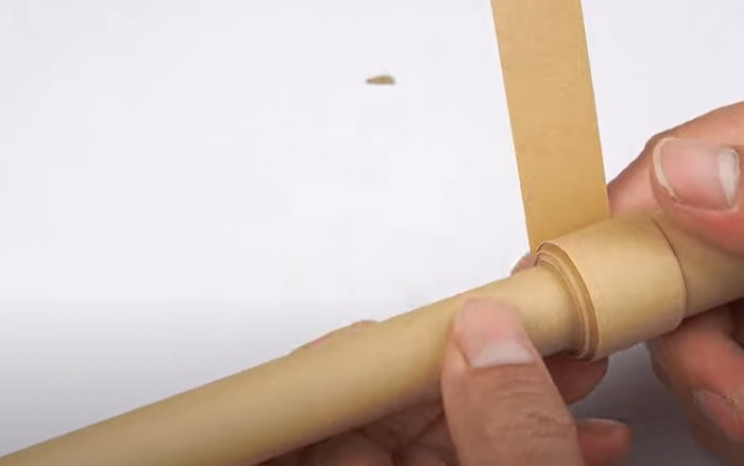 diy cardboard tommy gun second flange
