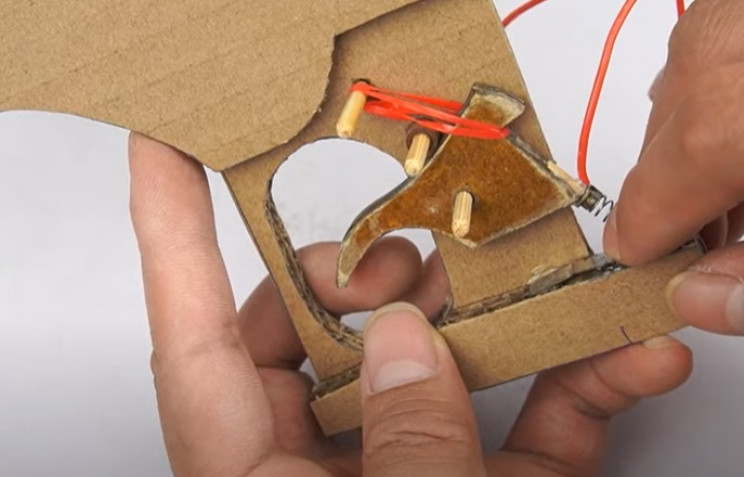 diy cardboard tommy gun trigger plate