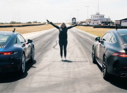 Mercedes vs. Porsche; Coolest Drag Race Ever