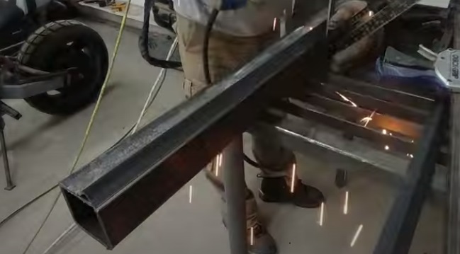 diy stairlight weld angled steel