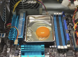 YouTuber Cracks up an Egg and Fries It on a Hot Computer Hardware