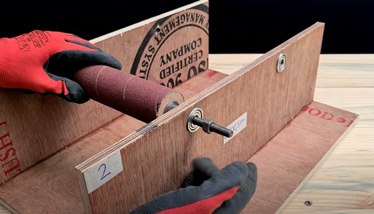 v block sander cylinders mounted