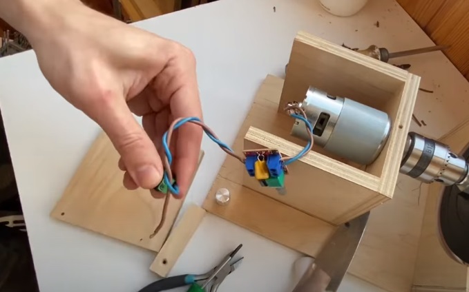 diy disc sander power supply wires