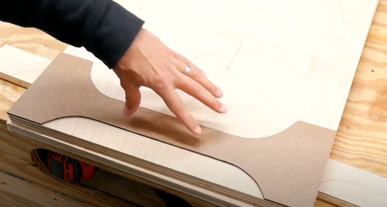 diy dresser arch template