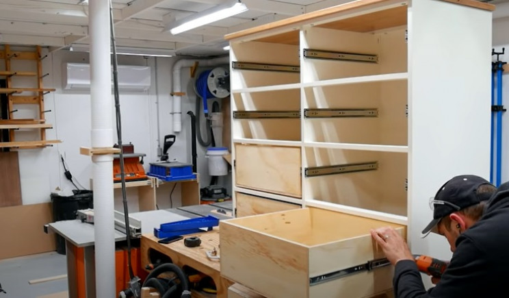 diy dresser draw slides
