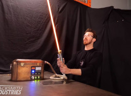 YouTubers Build World's First Protosaber: a Real Burning Star Wars Lightsaber