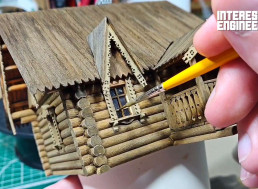 Build Your Own Scale Model Wooden Log Cabin House