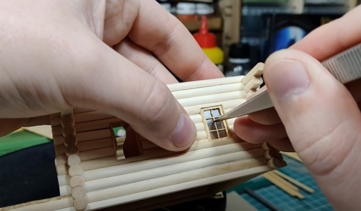 diy wooden house finished window