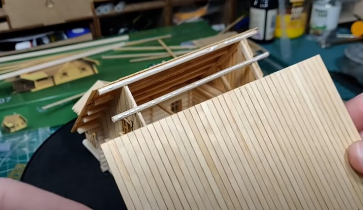diy wooden house main roof